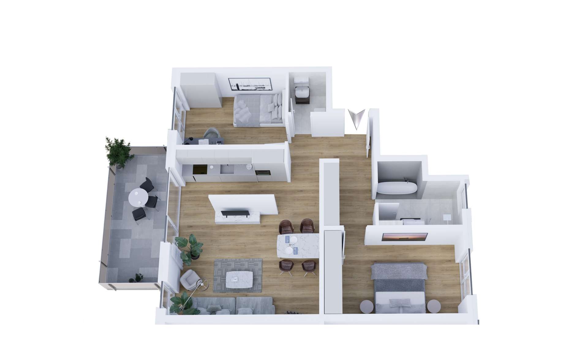 Grundriss WG 8, 10, 12